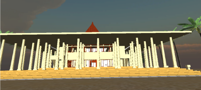 simulasi masjid Manarul Ilmi 